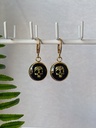 Boucles d'oreilles crânes dorés