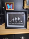 Cadre Playmobil famille argent