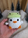Oie chapeau grenouille peluche