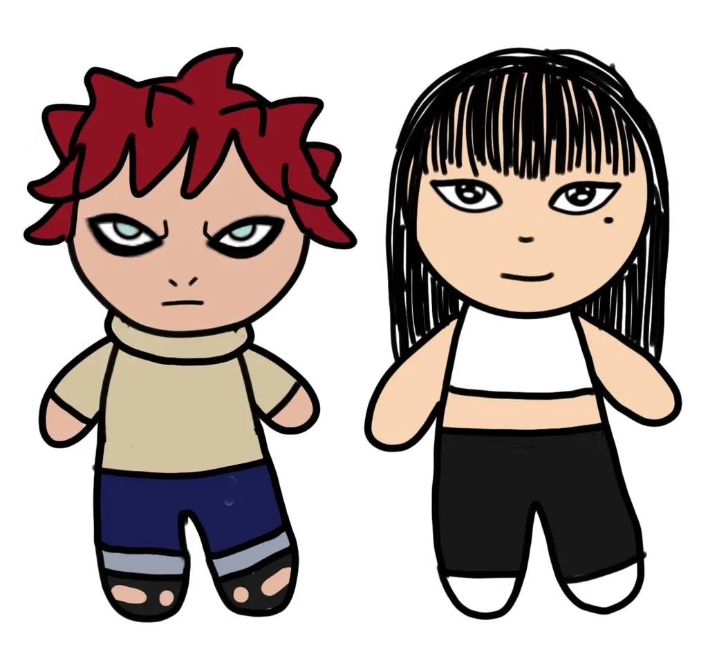 Gaara et Tomie peluche au crochet