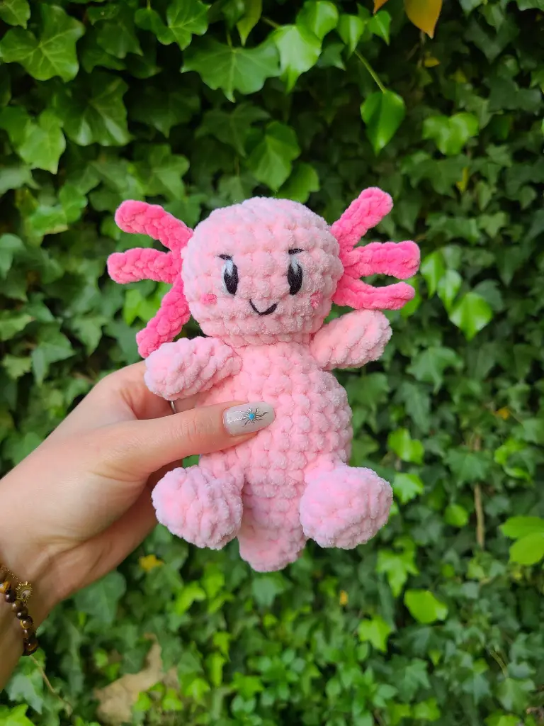 peluche crochet axolotl
