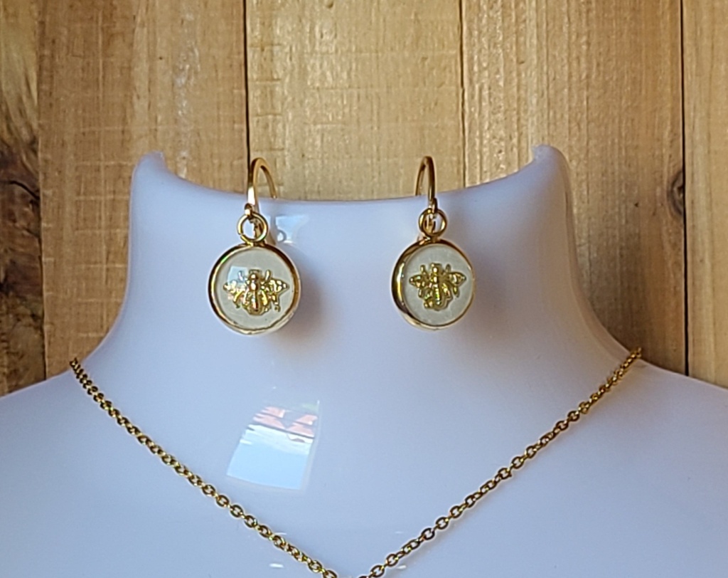 Boucles d'oreilles Abeille