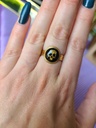 Bague Crâne doré