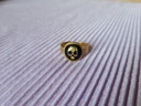 Bague Crâne doré