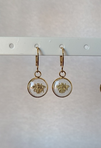Boucles d'oreilles Abeille