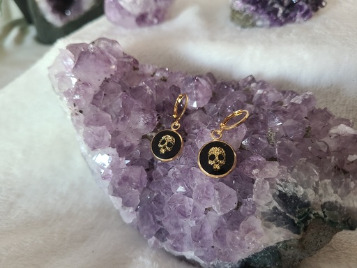 Boucles d'oreilles crânes dorés